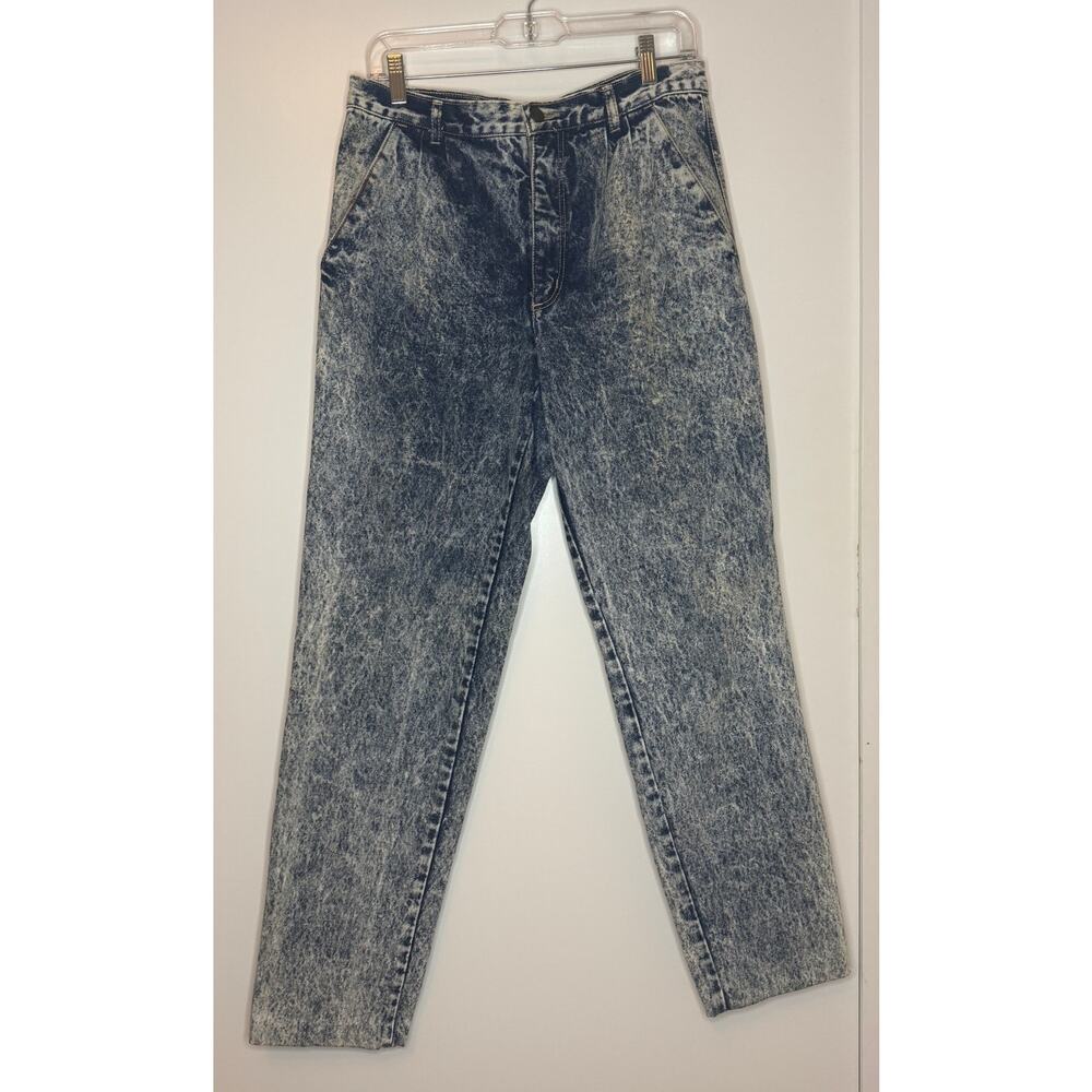 Vintage 4-X Acid or Stone Washed Blue Jeans '80s '90s 30 inch waist